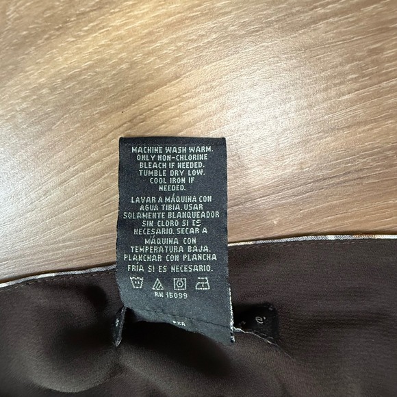 Apostrophe Brown Floral Print Midi Skirt Career Work Office - Picture 3 of 5